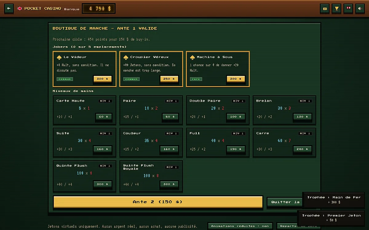 Pocket Casino, aperçu 2